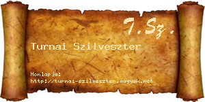 Turnai Szilveszter névjegykártya