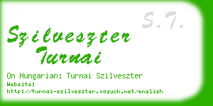 szilveszter turnai business card